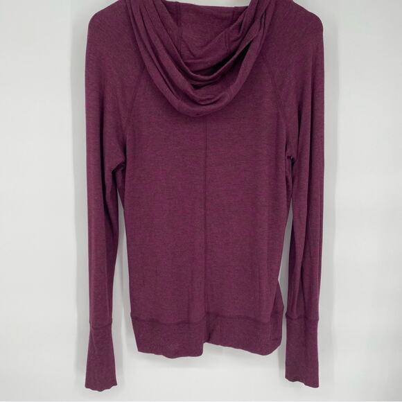 Athleta Split Front Hoodie Active Yoga Athleisure Thumb Hole Sleeve Medium - Picture 5 of 7